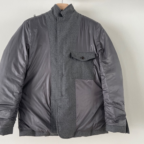 STUNNING Men's Moncler Puffer Grey Jacket Wool XXL (Size 5) Pristine Condition - Picture 11 of 16